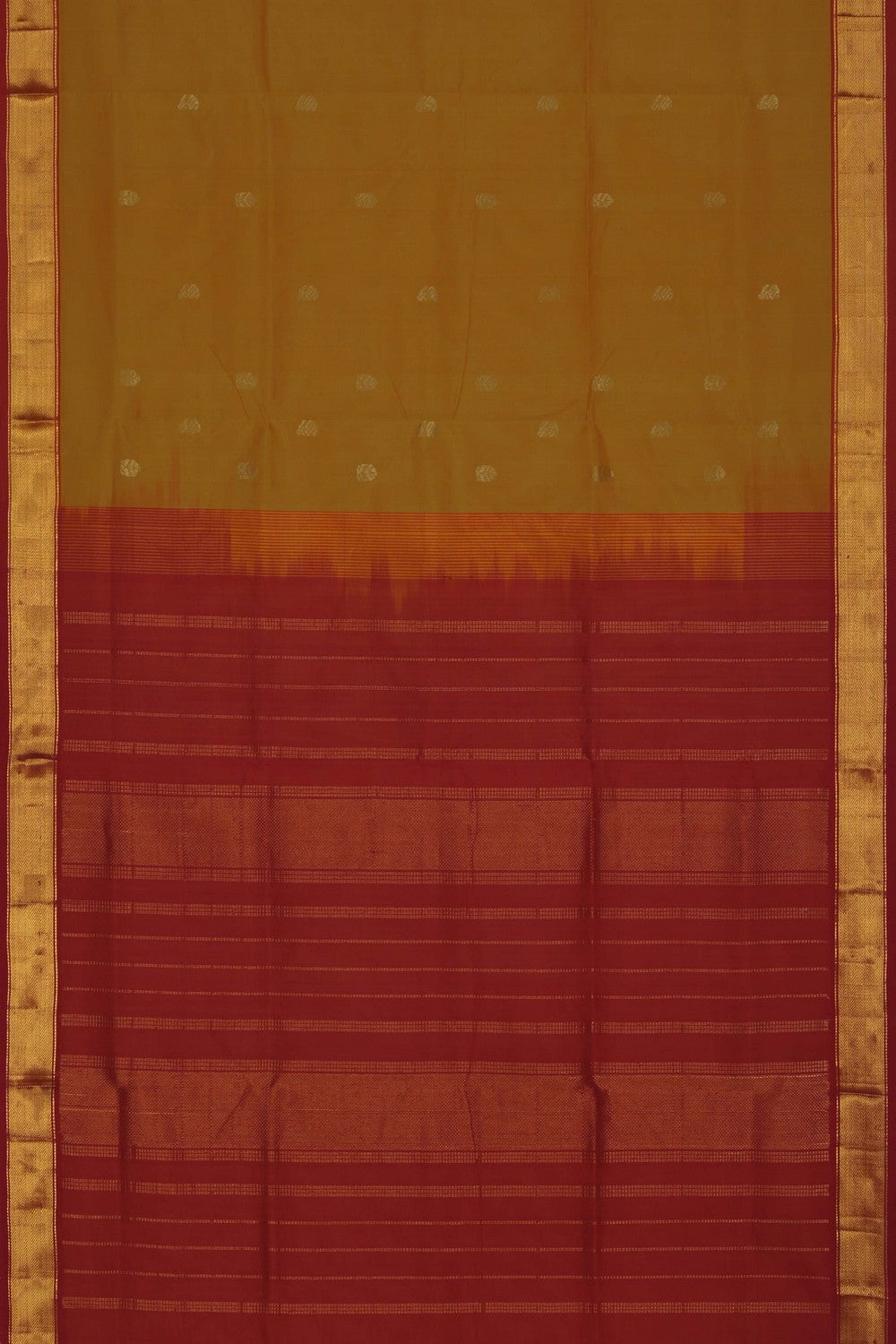Image of Silk Cotton Orange Saree