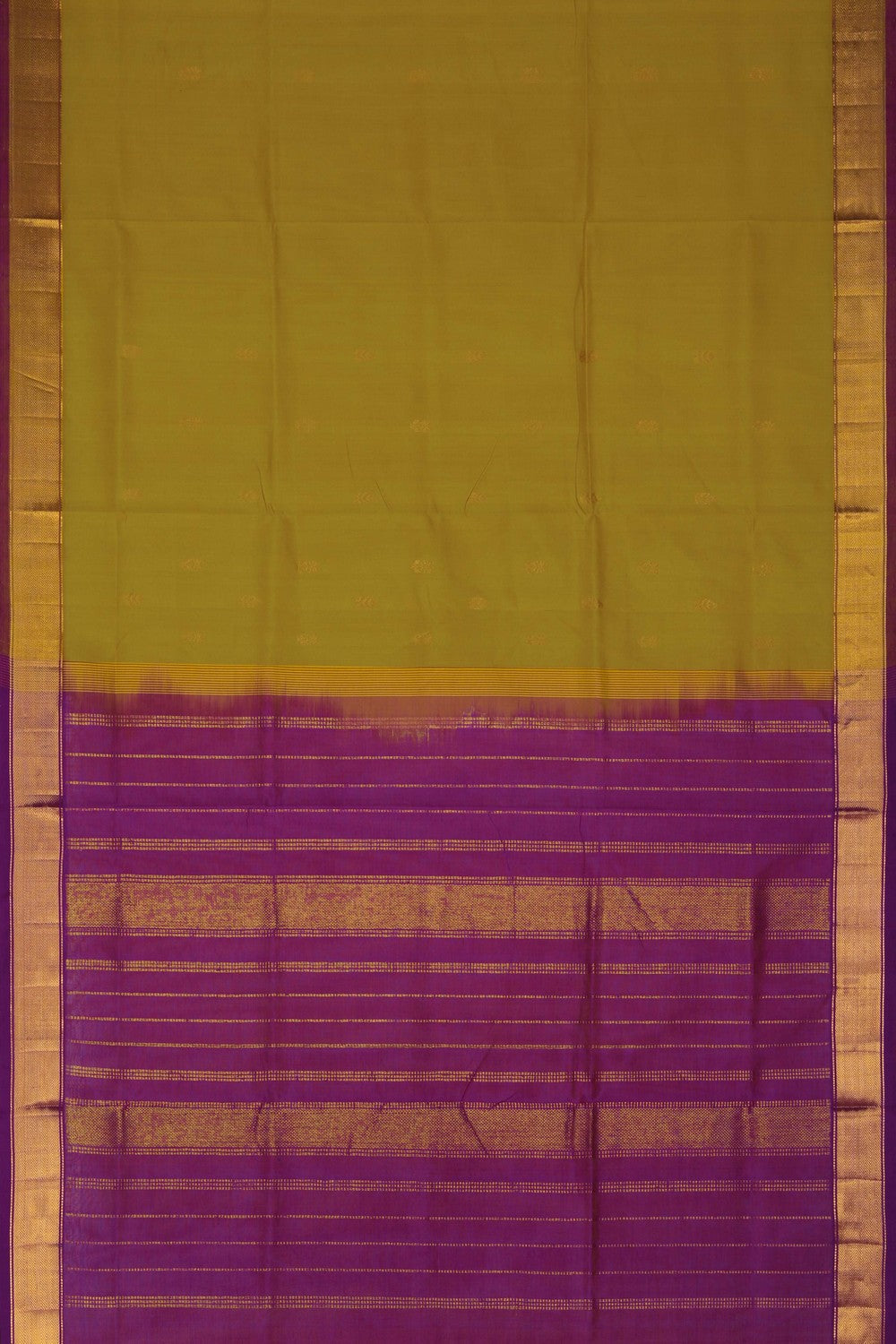 Image of Silk Cotton Yellow Saree