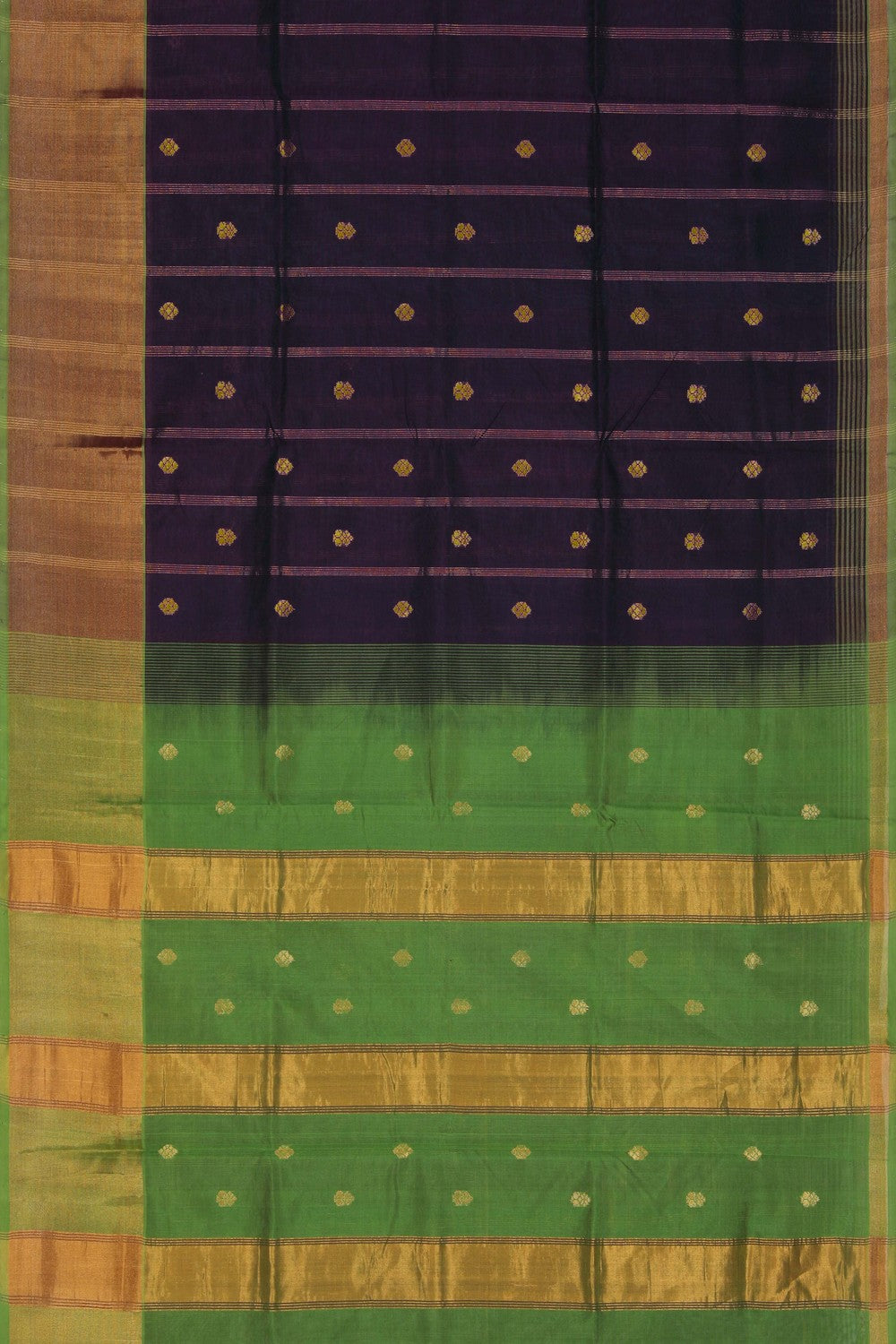 Image of Silk Cotton Violet Saree