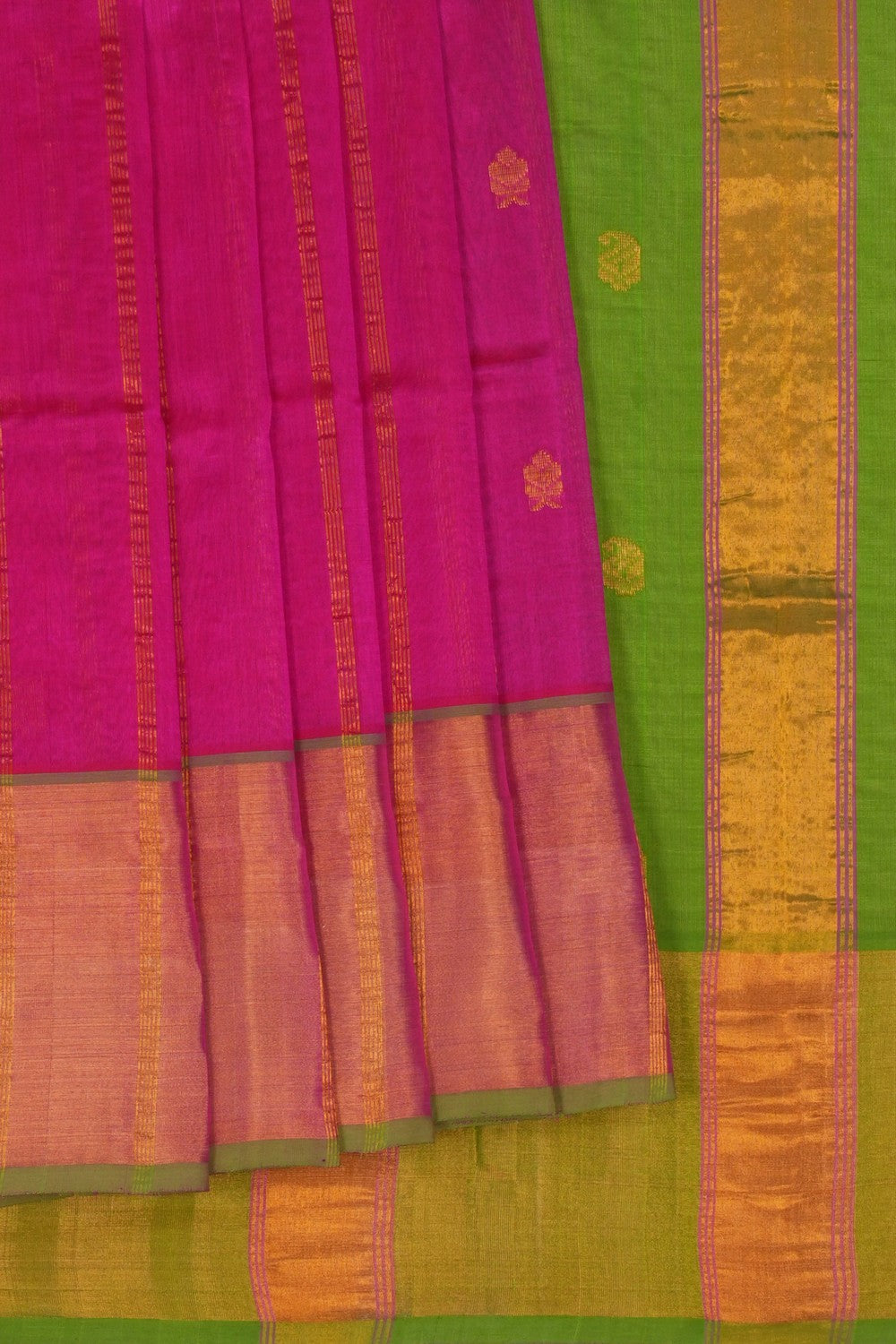 Image of Silk Cotton Pink Saree