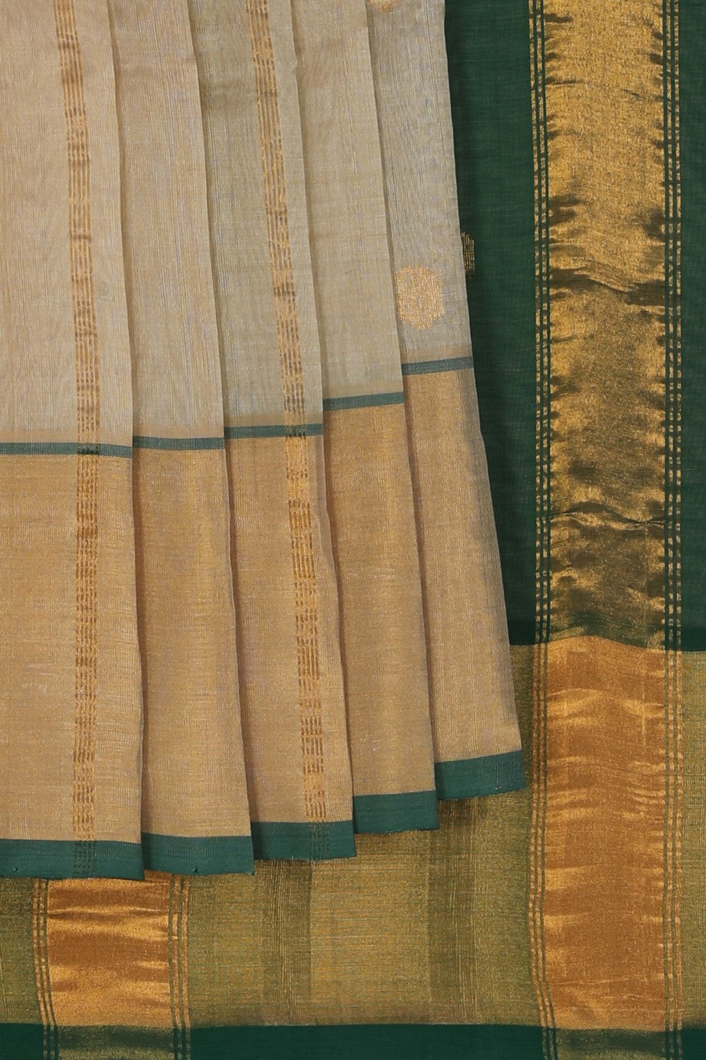 Image of Silk Cotton Beige Saree