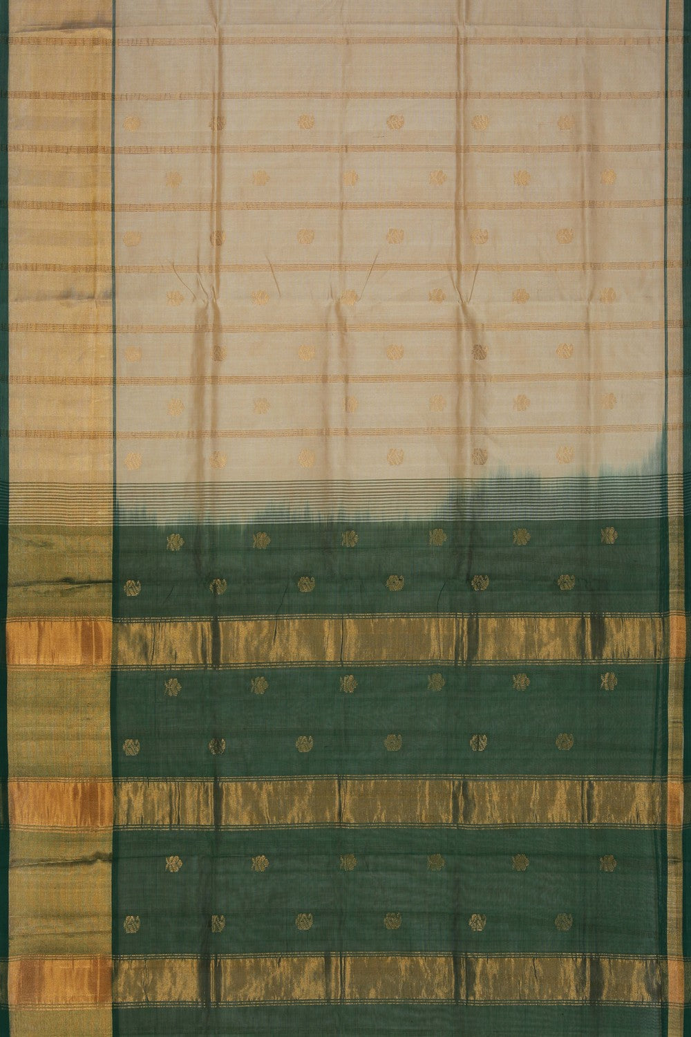 Image of Silk Cotton Beige Saree