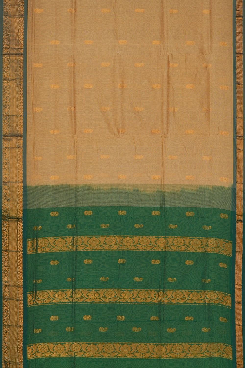 Image of South Cotton Silk Beige Saree