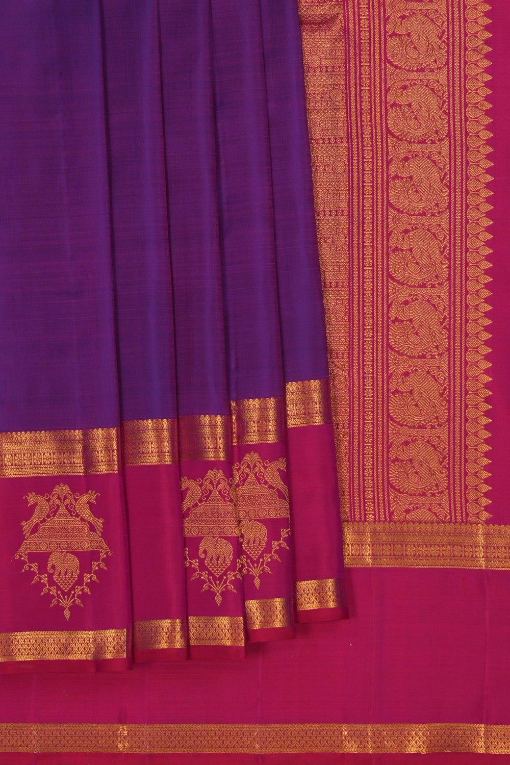 Image of South Silk Purple Saree