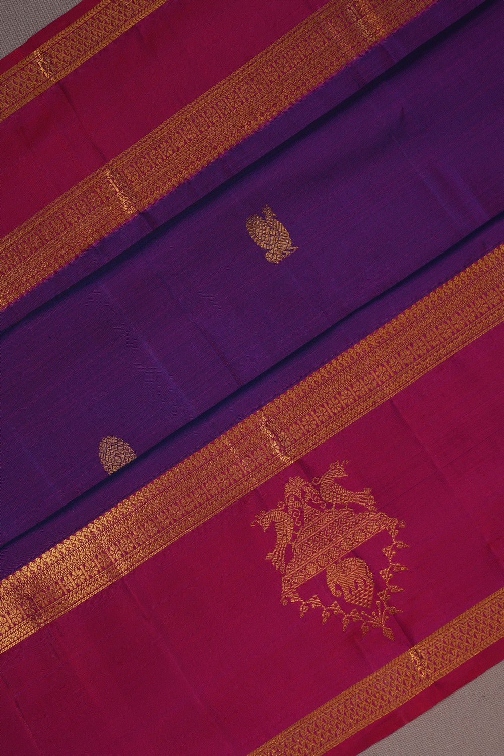 Image of South Silk Purple Saree