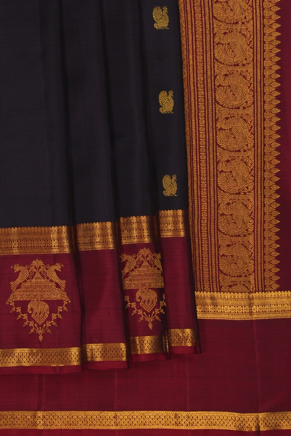 Image of South Silk Black Saree