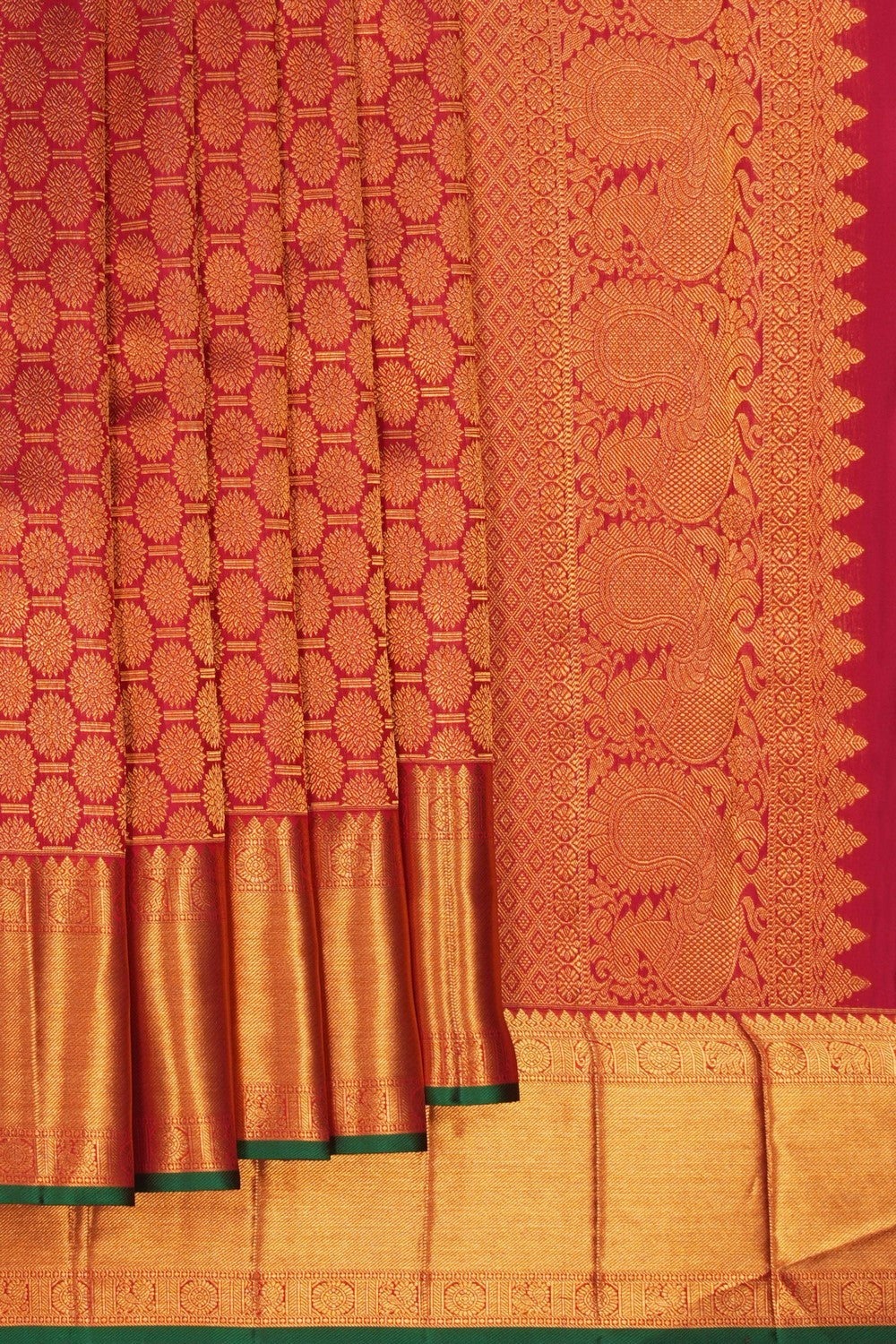 Image of Kanchipattu Brocade Pink Saree