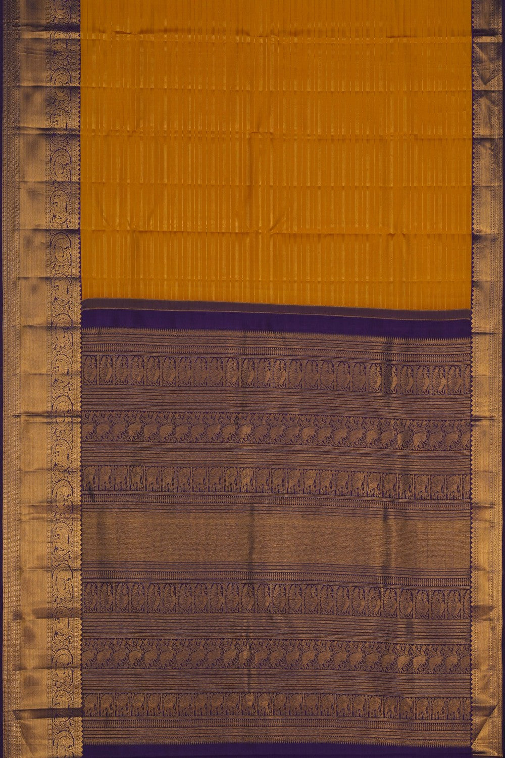 Image of Kanchipattu Mustard Saree