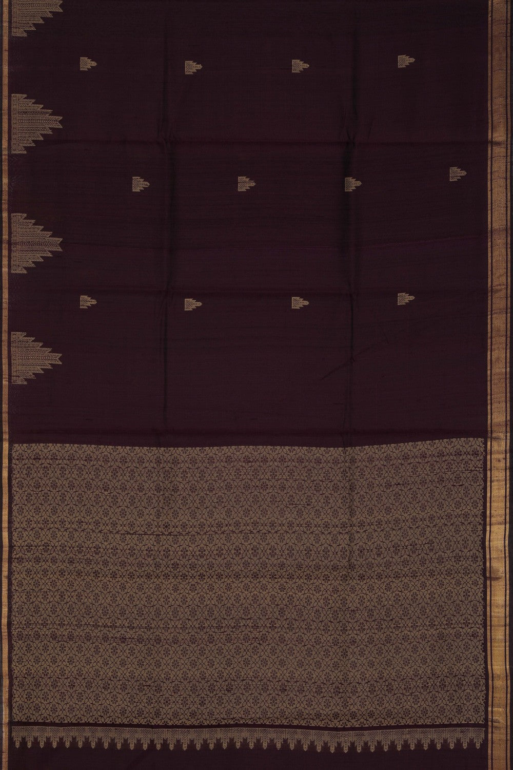 Image of Dupion Silk Violet Saree