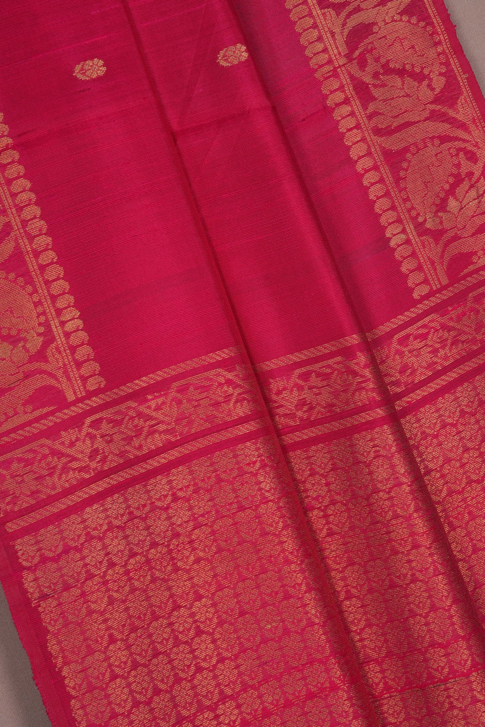 Image of Dupion Silk Pink Saree