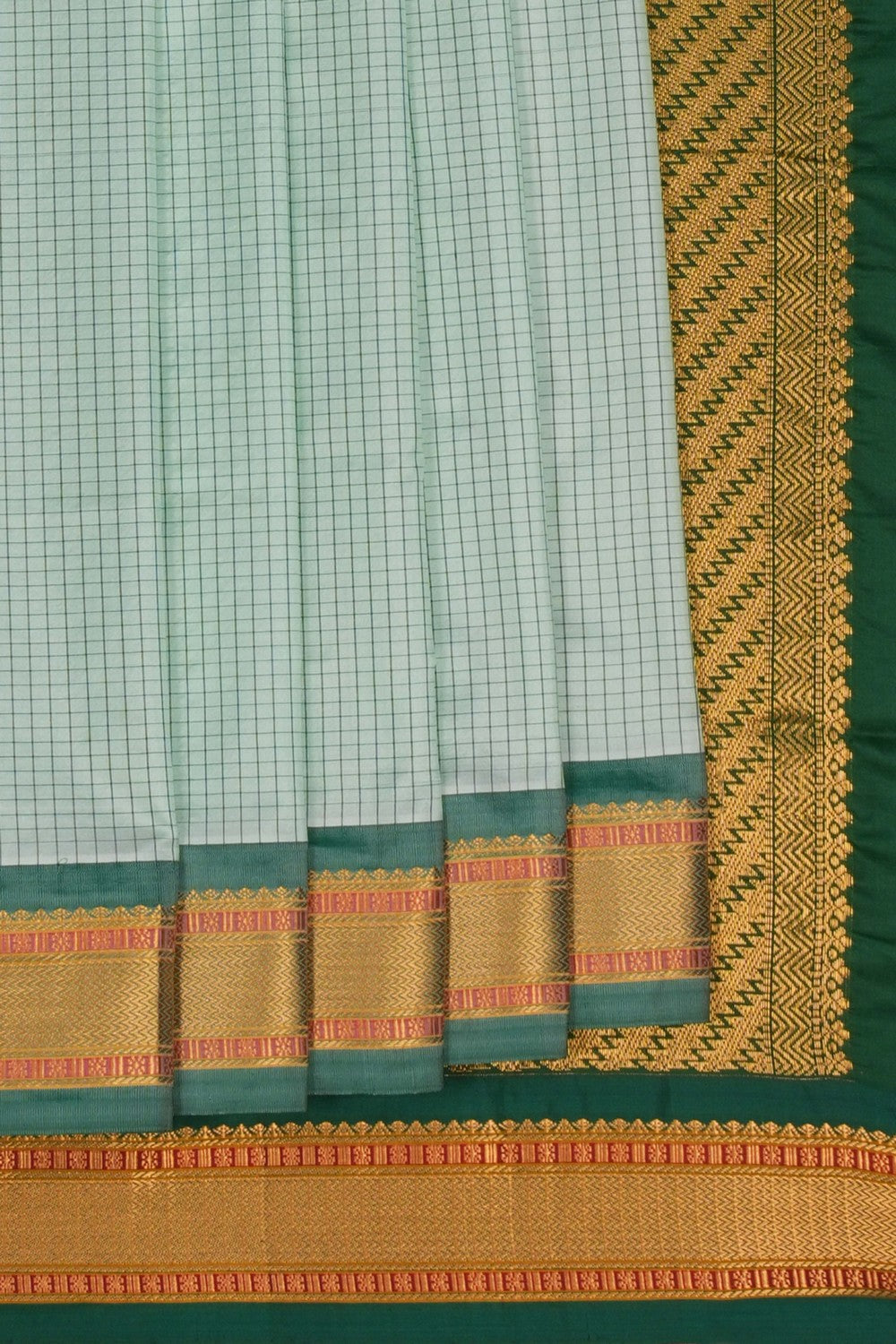 Image of Narayanpet Silk Sea Green Saree