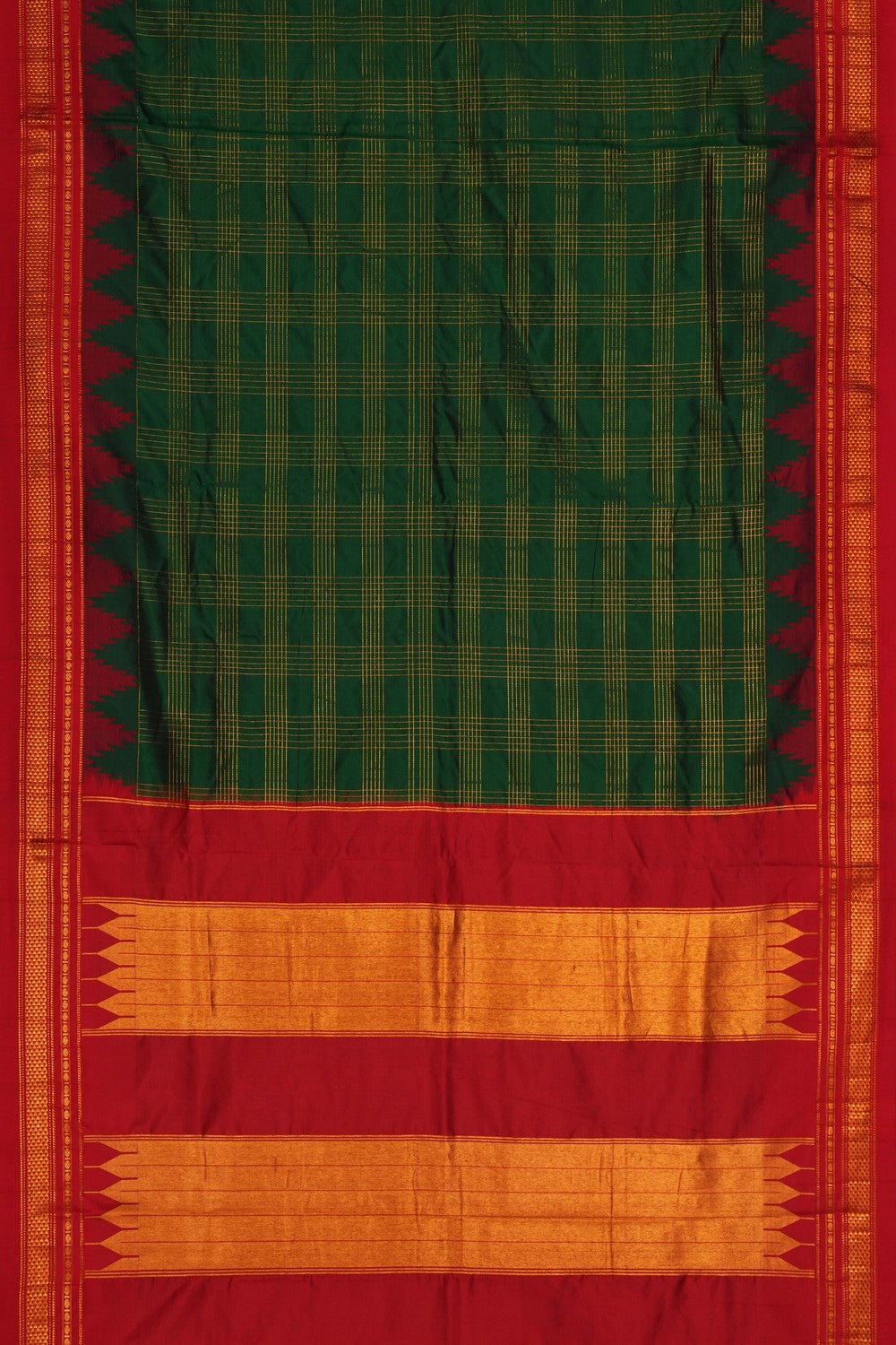Image of Narayanpet Silk Green Saree