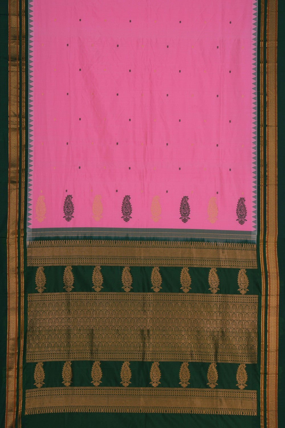 Image of Narayanpet Silk Pink Saree
