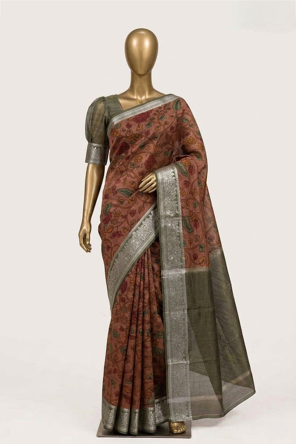Image of Kalamkari Painting Saree