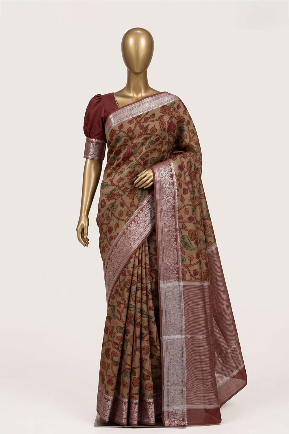 Image of Kalamkari Painting Saree