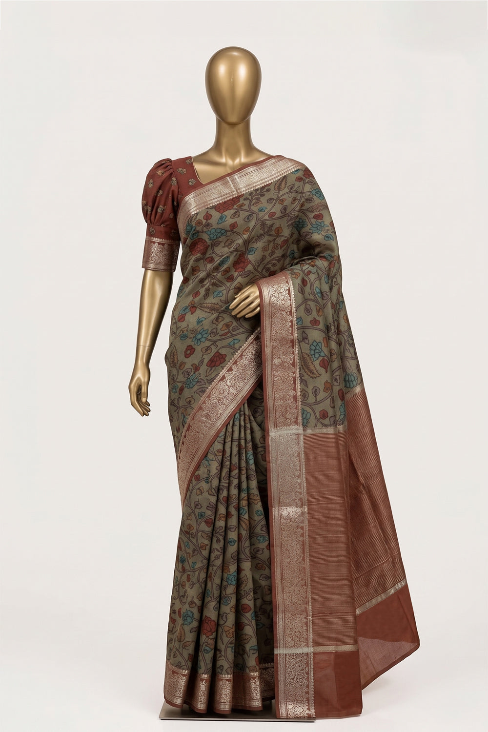 Image of Kalamkari Painting Saree