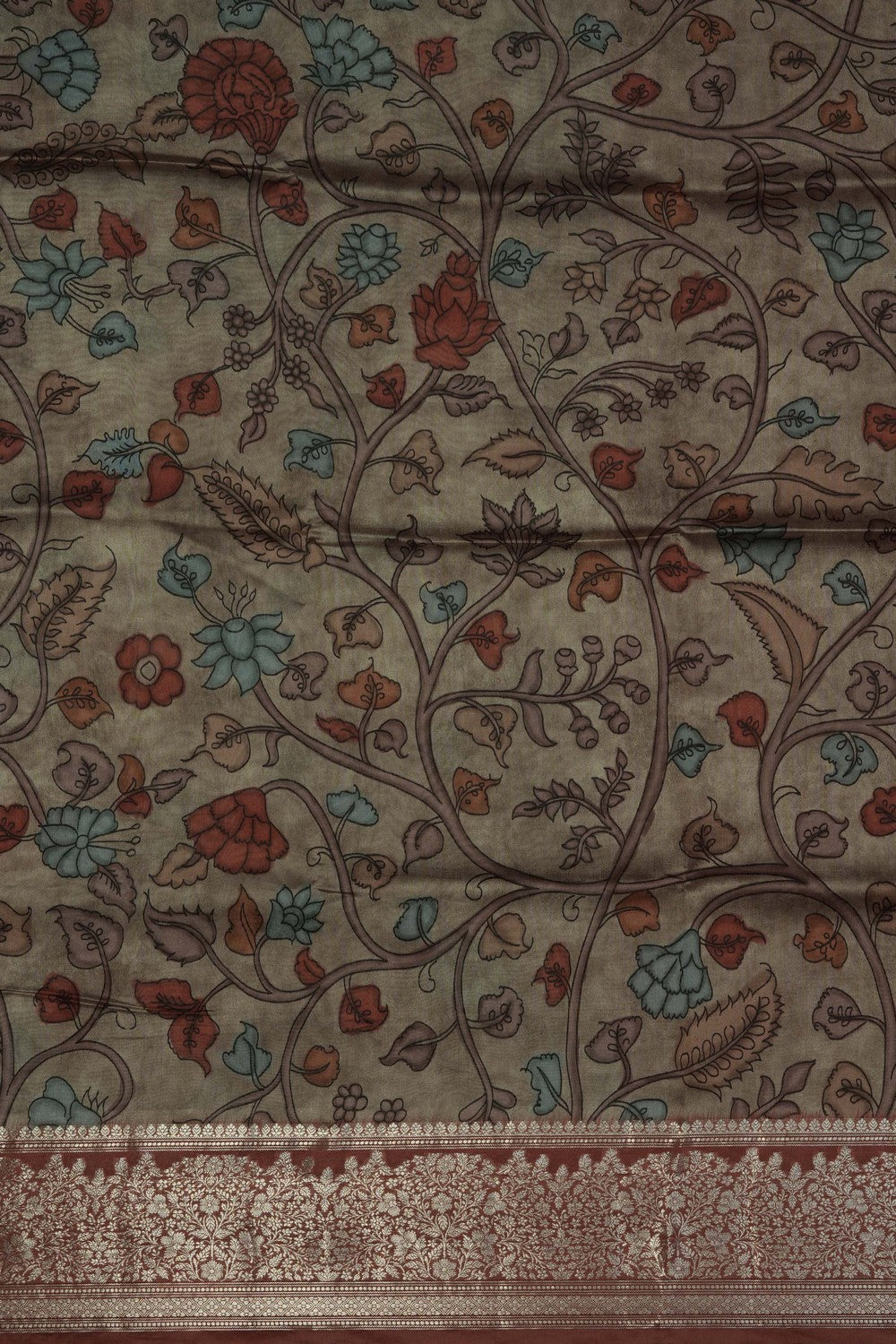 Image of Kalamkari Painting Saree