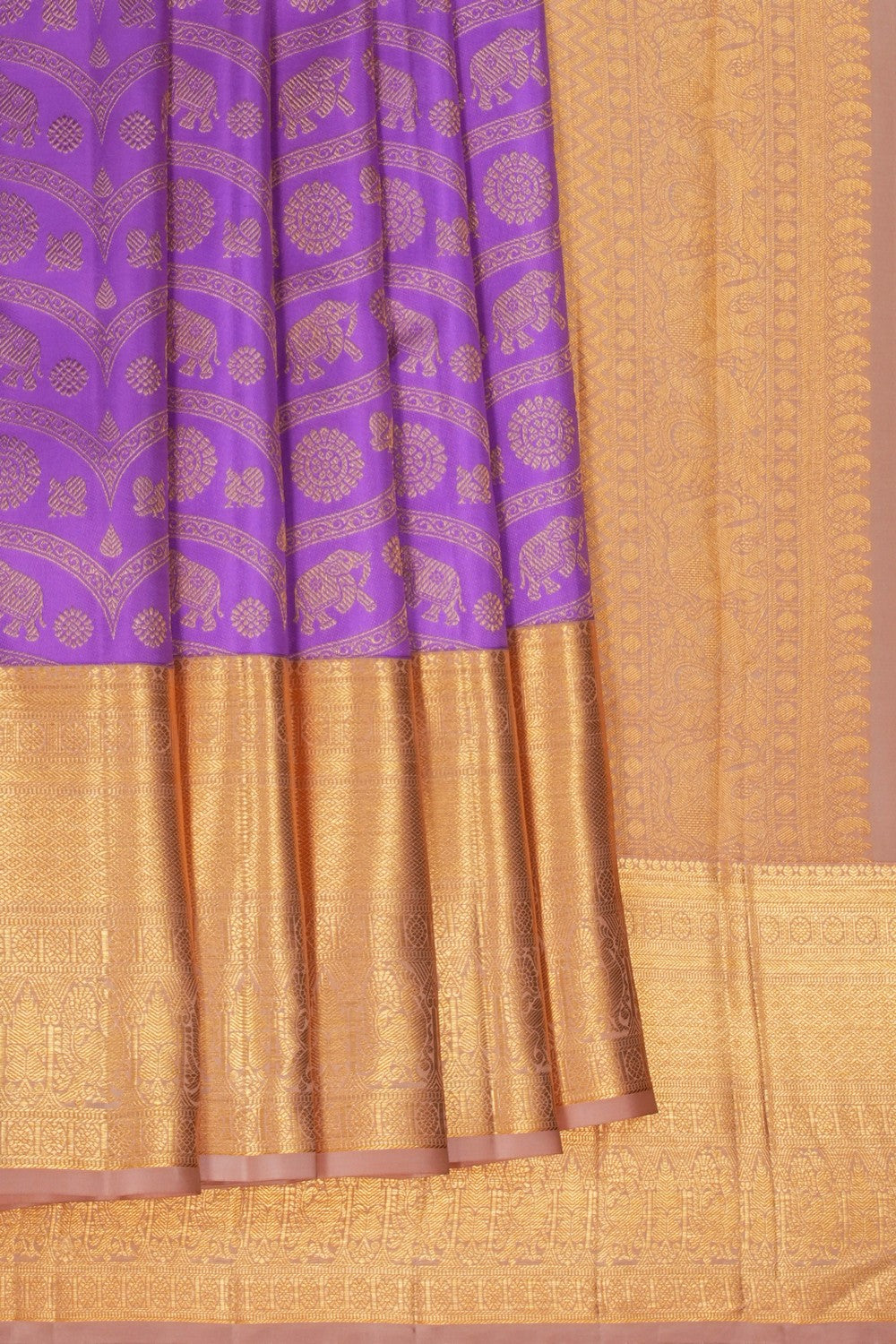 Image of Kanchipattu Brocade Purple Saree