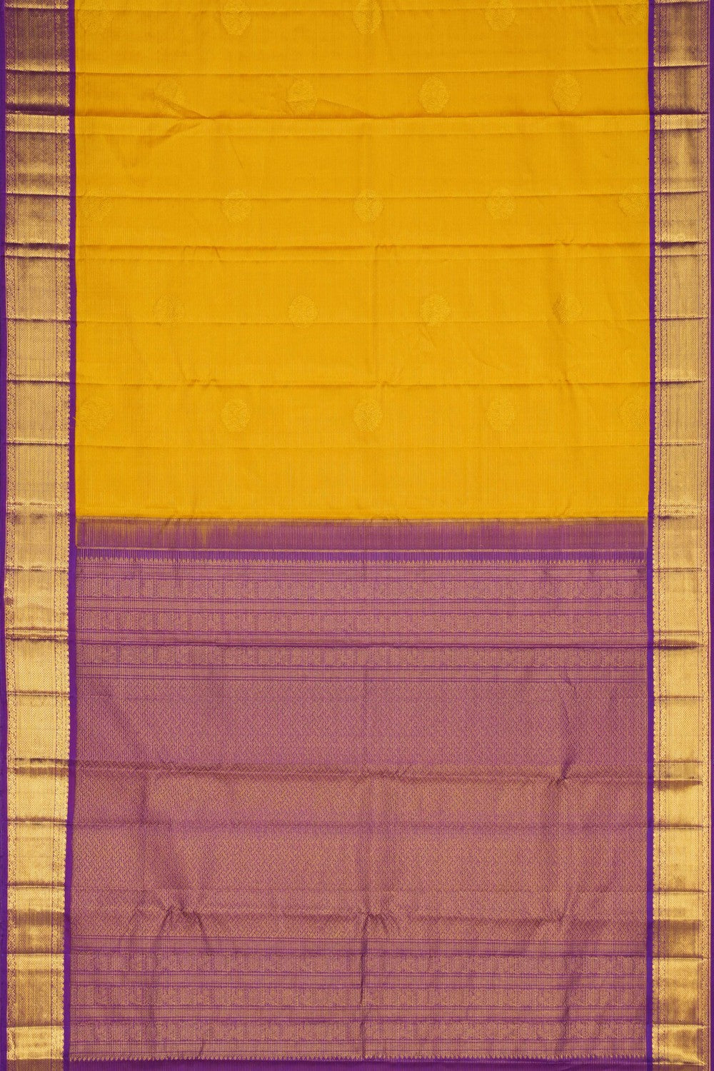 Image of Kanchipattu Yellow Saree