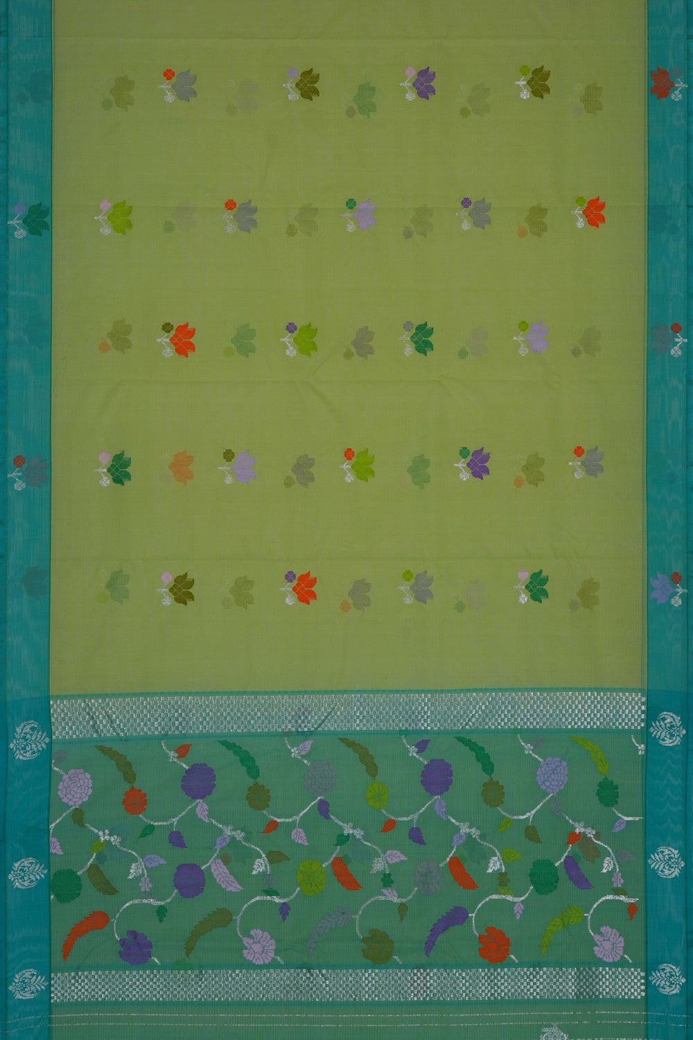 Image of Kota Silk Mint-Green Saree