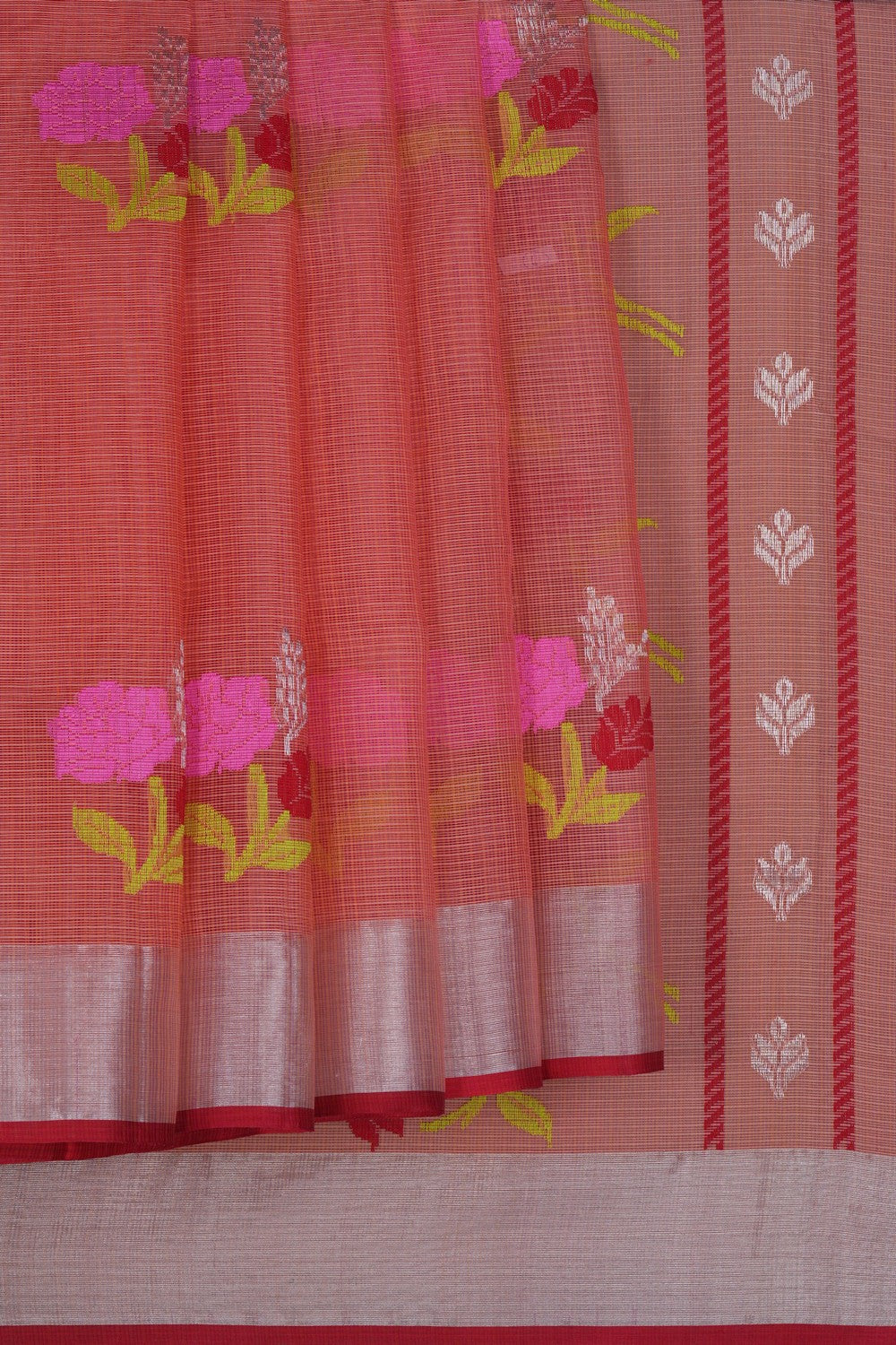 Image of Kota Coral-Peach Saree