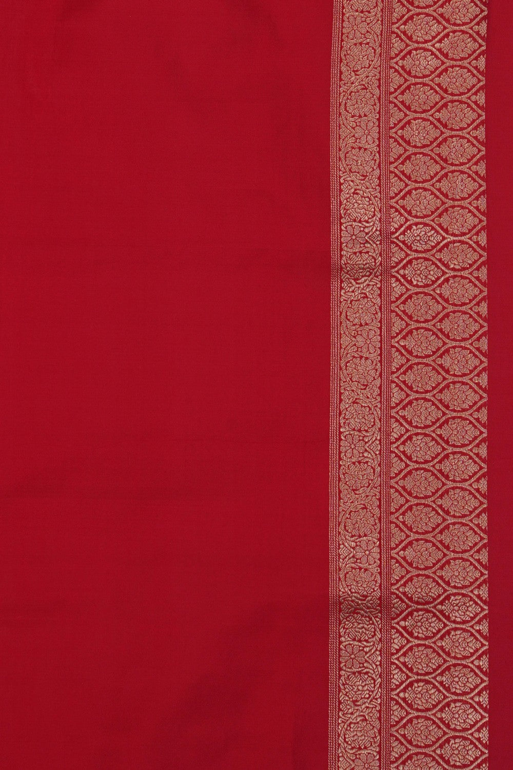 Image of Banarasi Brocade Silk Red Saree