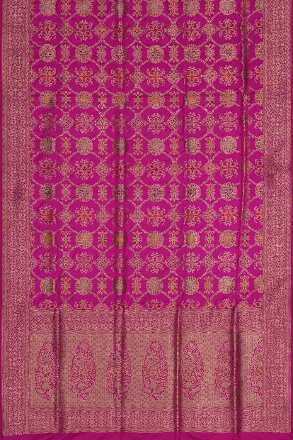 Image of Banarasi Brocade Silk Pink Saree