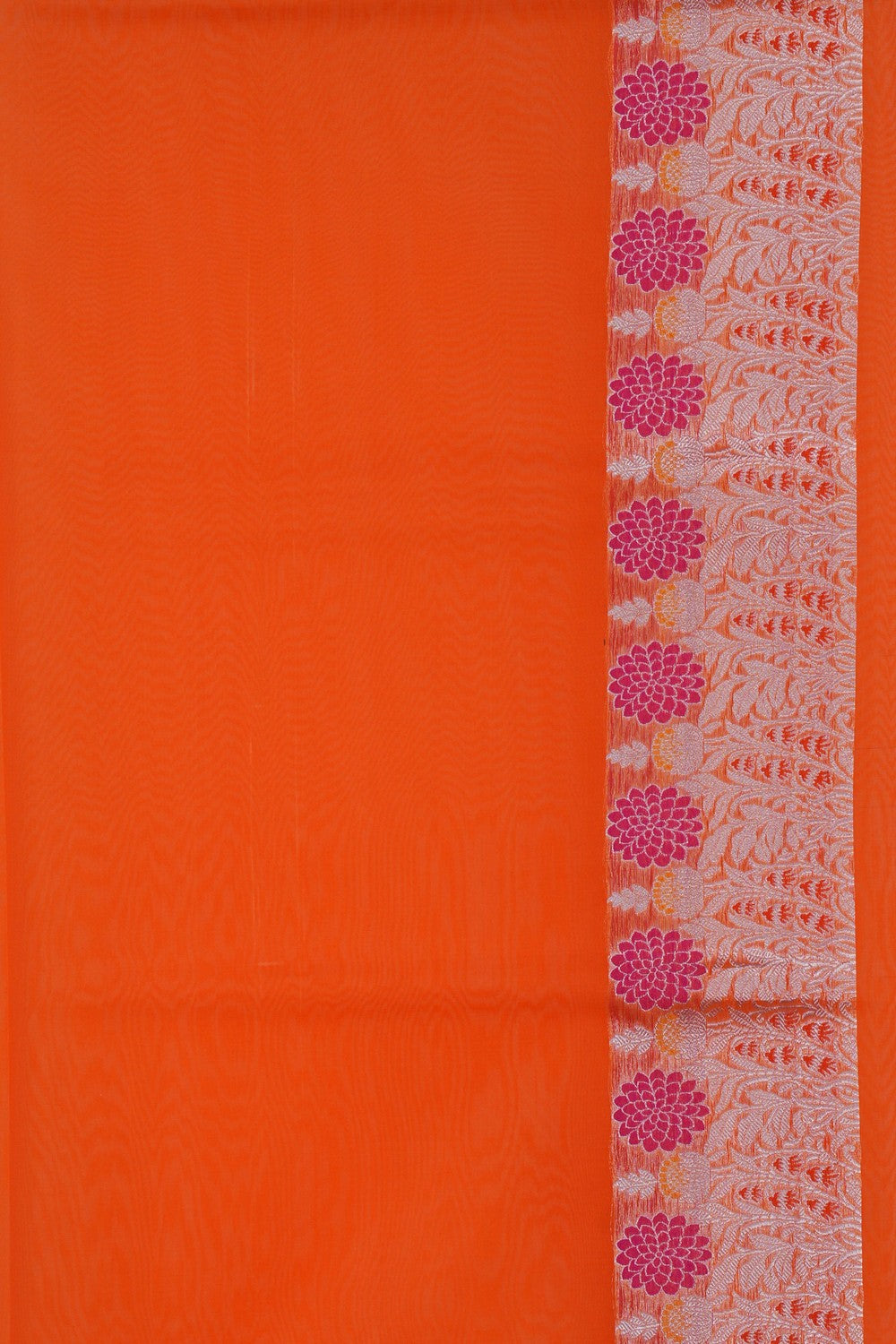 Image of Banarasi Kora Orange Saree