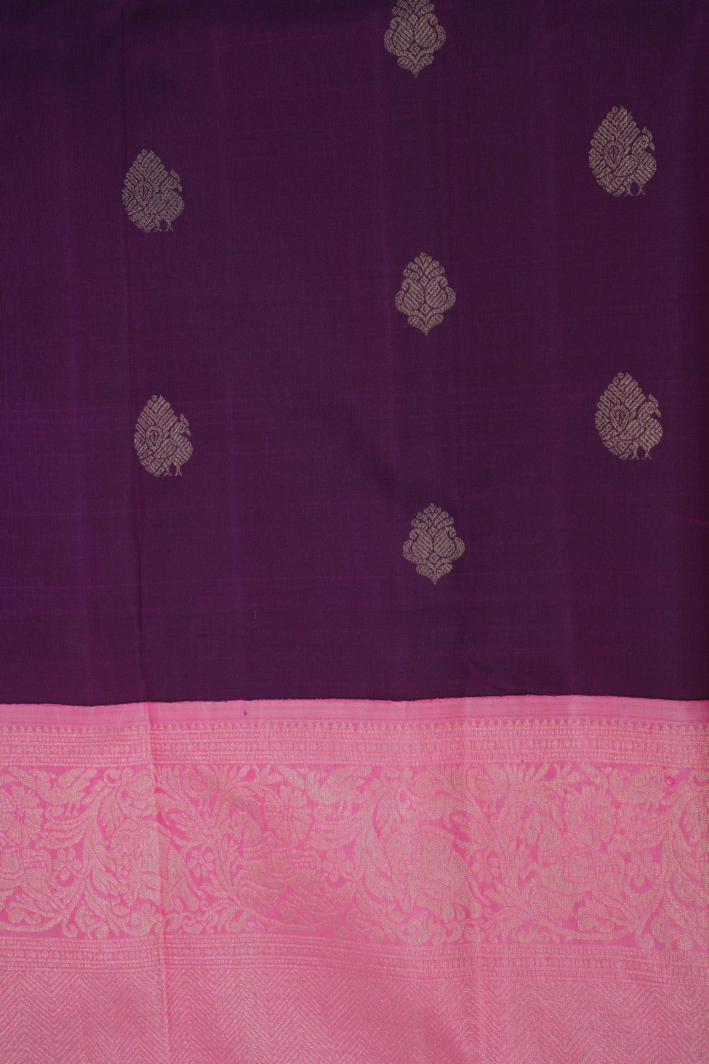 Image of Kanjivaram Silk Purple Saree