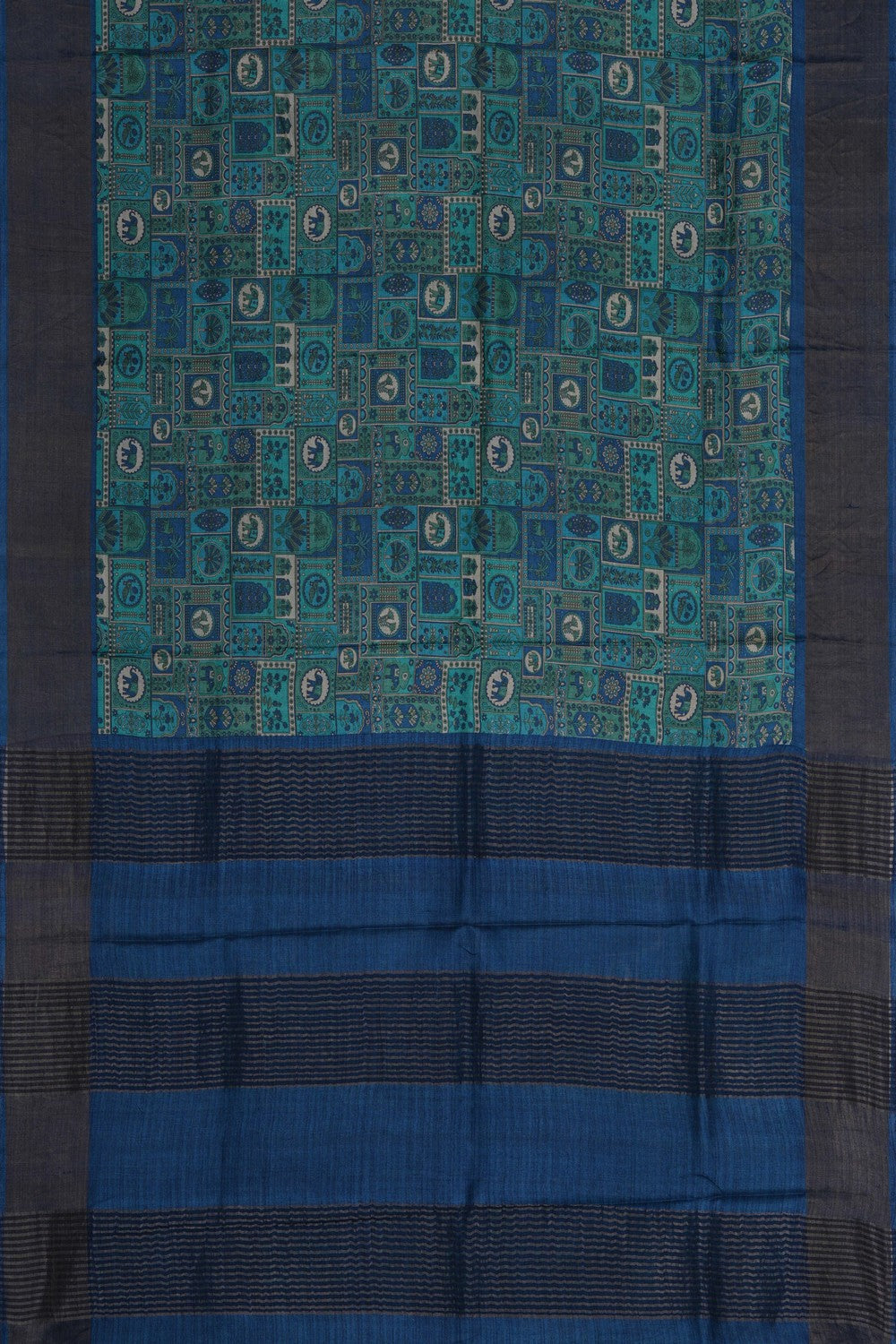 Image of Tussar Silk Printed Saree