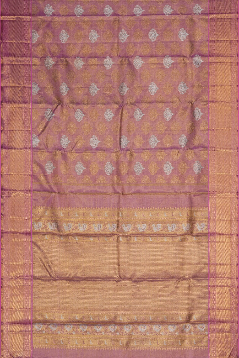 Image of A Pink Kanjivaram Silk Tissue Saree