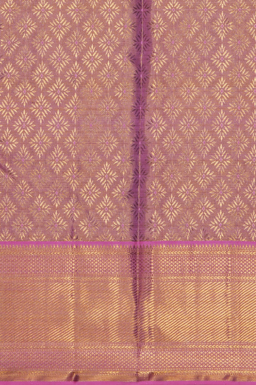 Image of A Pink Kanjivaram Silk Tissue Saree