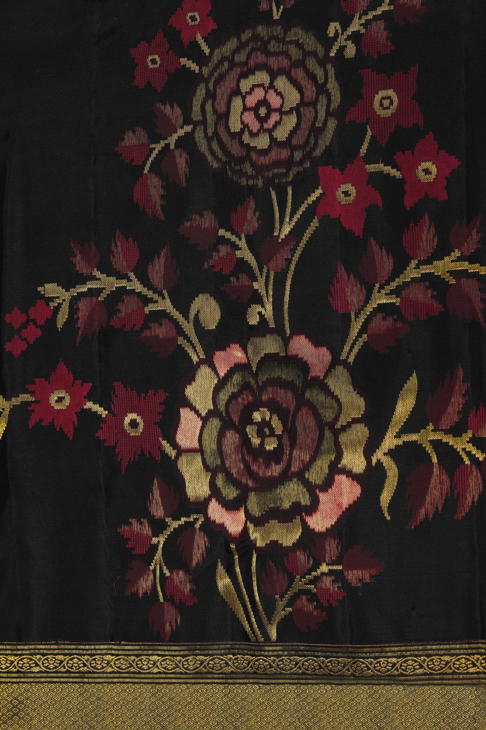 Image of Kanjivaram Silk Black Saree