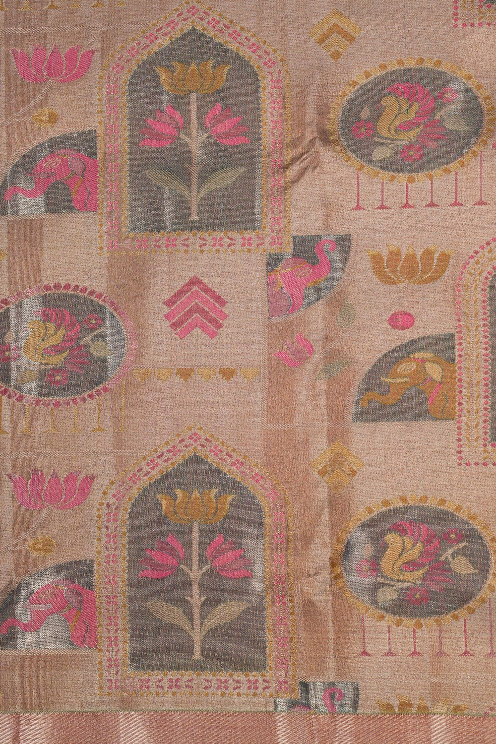 Image of Kanchipattu Tissue Brocade Gold Saree