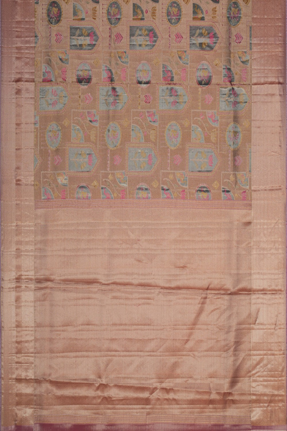 Image of Kanchipattu Tissue Brocade Gold Saree