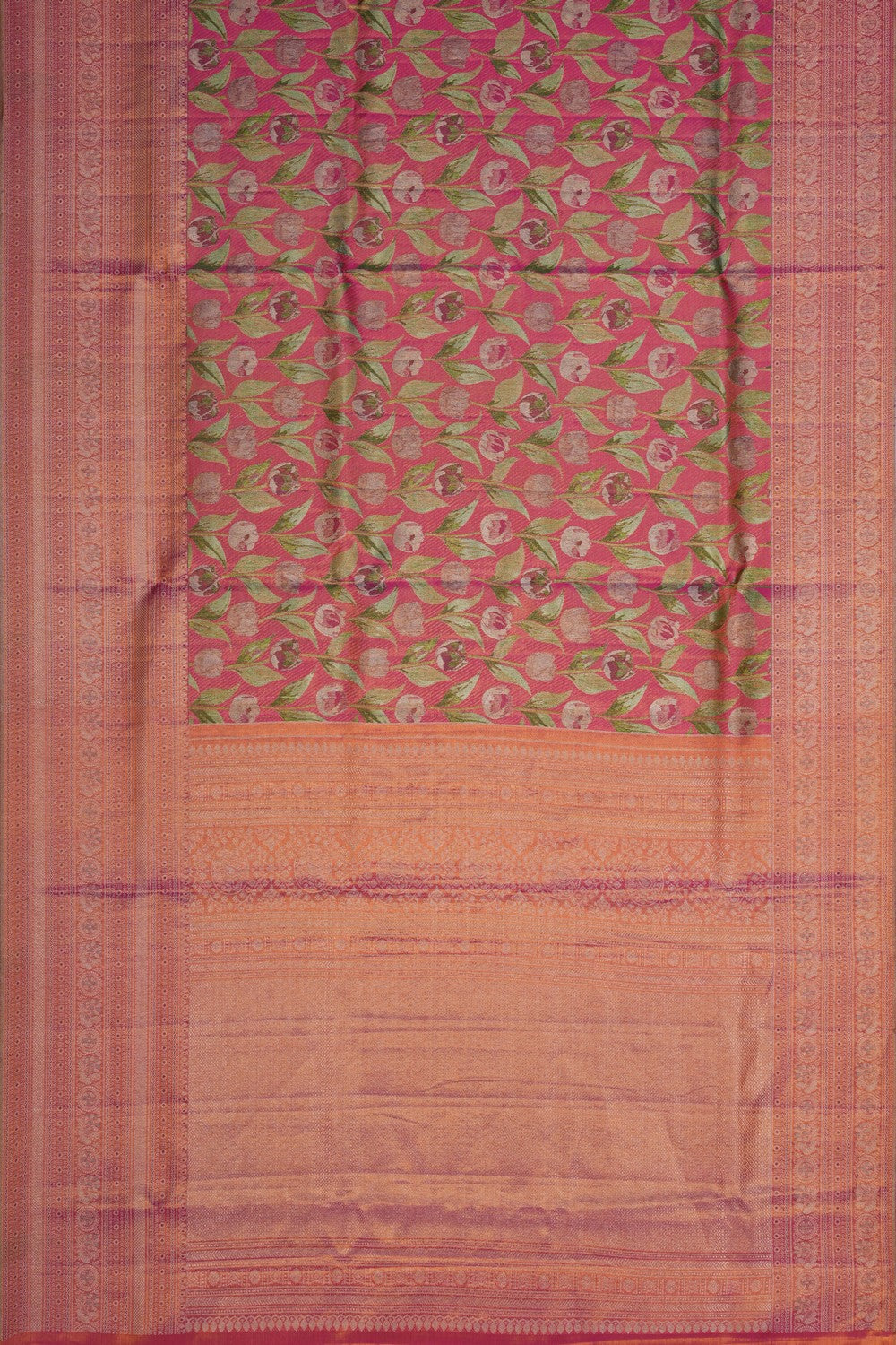 Image of Kanchipattu Tissue Brocade Pink Saree