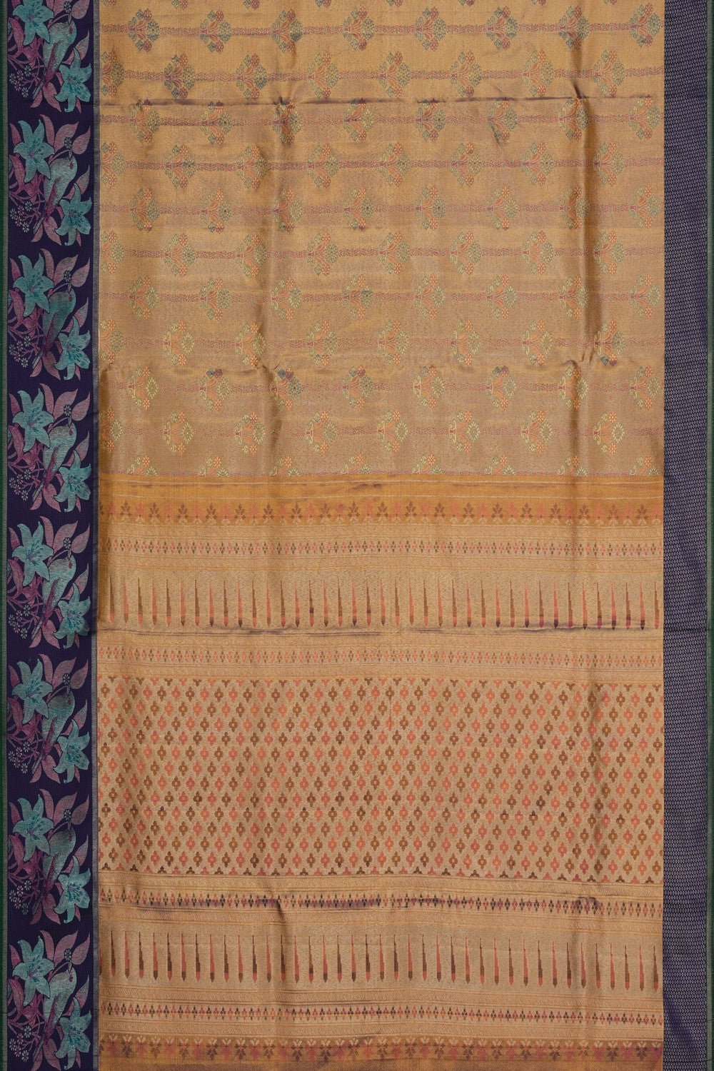 Image of Kanchipattu Tissue Brocade Gold Saree