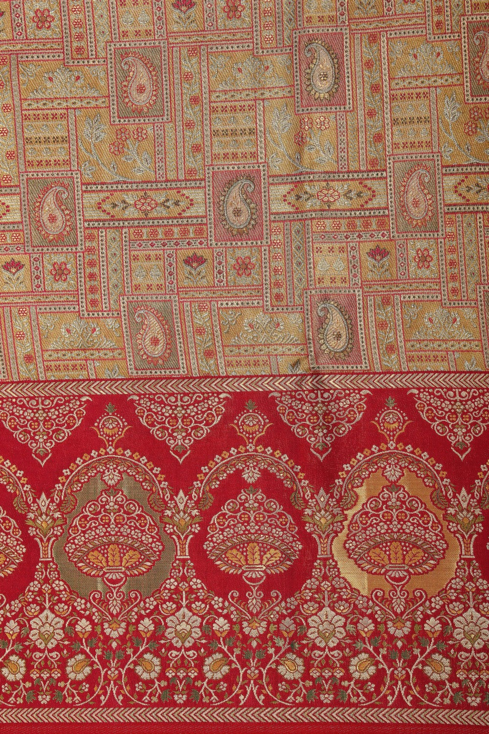 Image of Kanchipattu Tissue Brocade Gold Saree