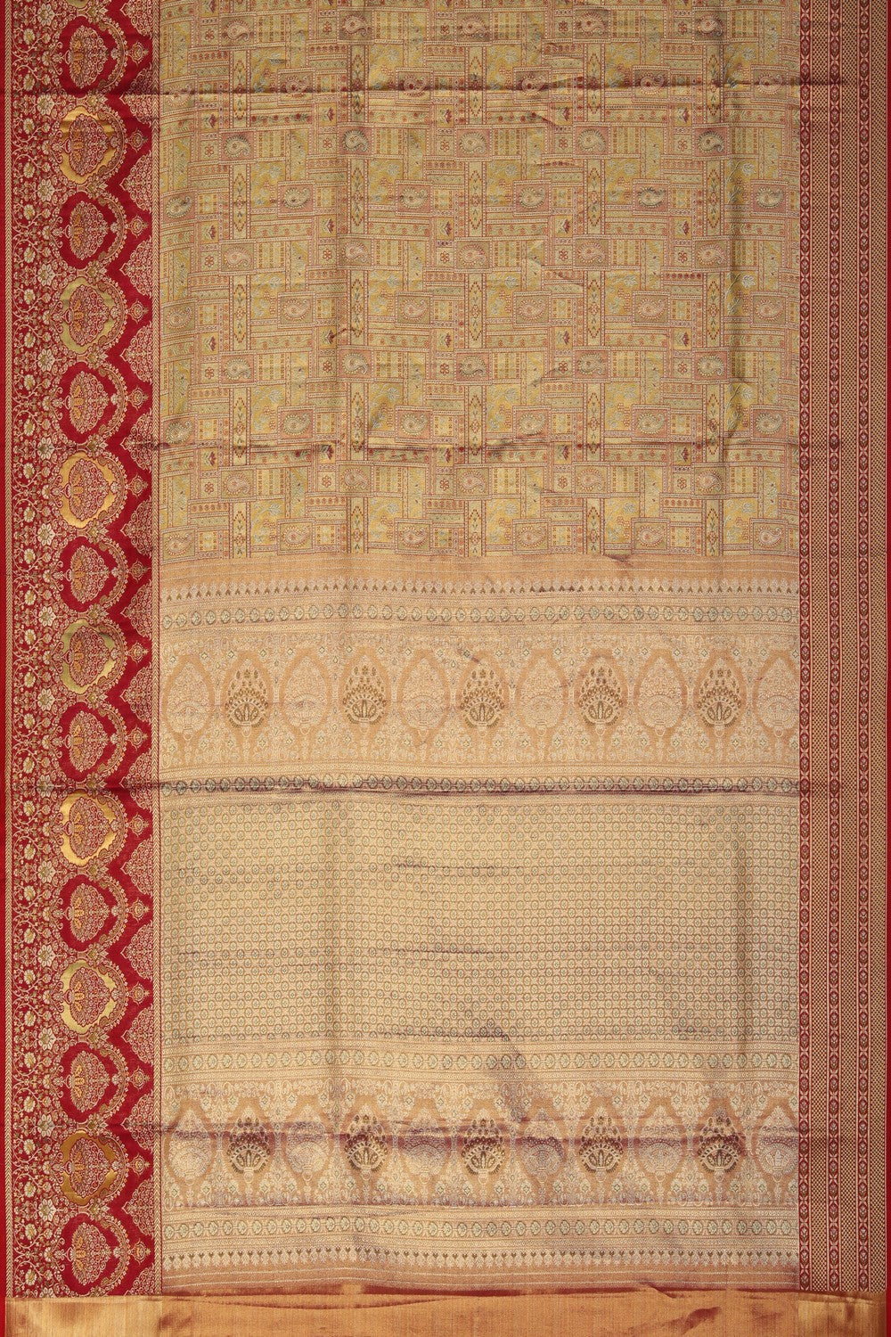 Image of Kanchipattu Tissue Brocade Gold Saree