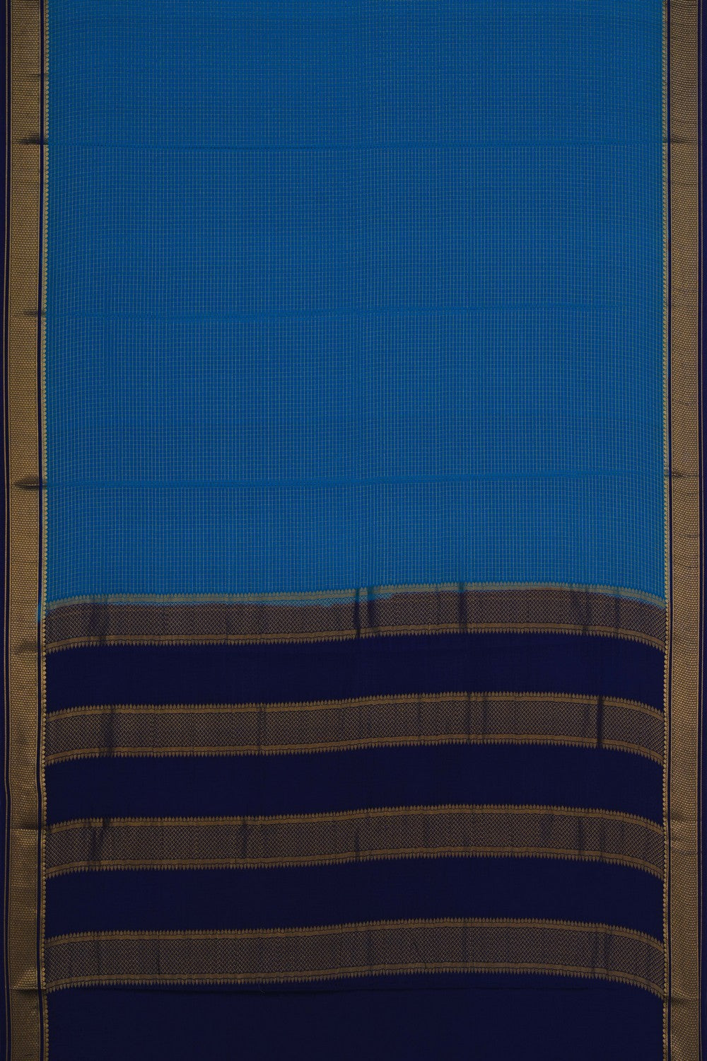 Image of Binny Crepe Blue Saree