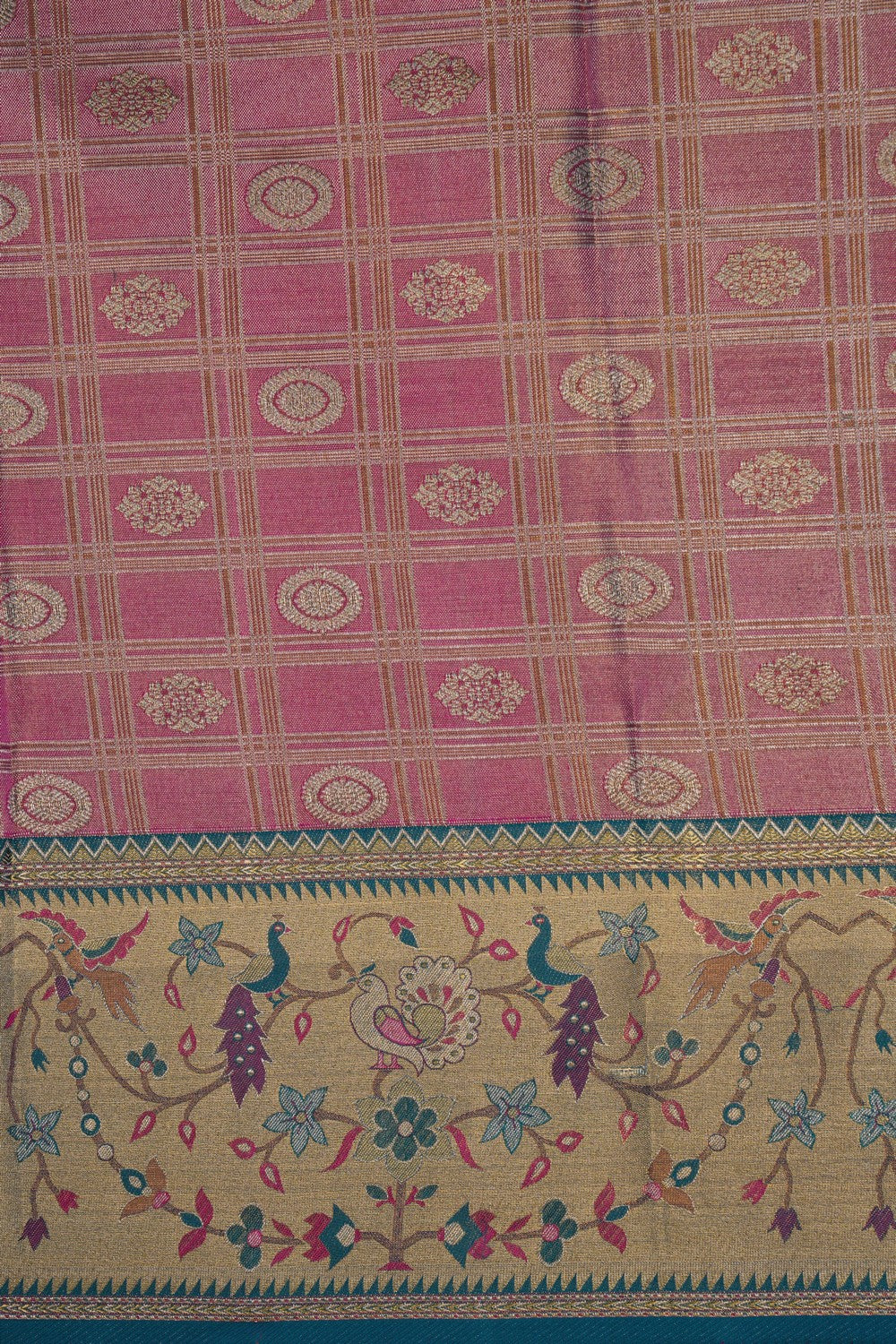 Image of Kanchipattu Tissue Silk Pink Saree