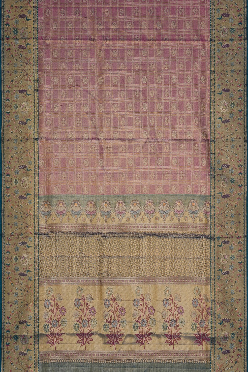 Image of Kanchipattu Tissue Silk Pink Saree