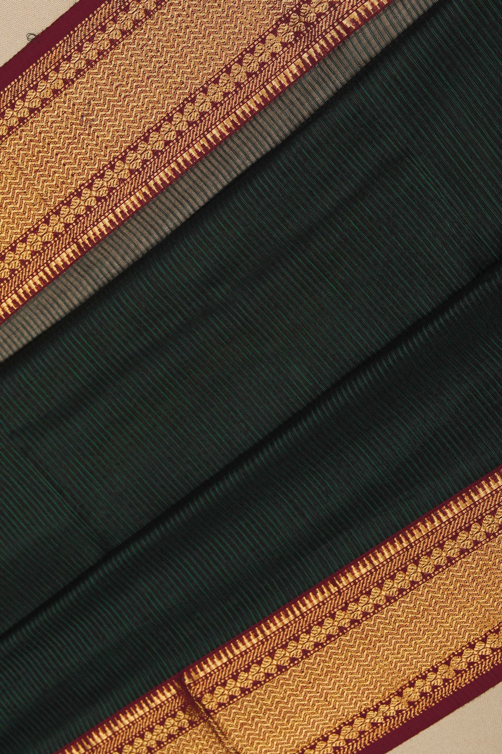 Image of Maheshwari Bottle-Green Saree