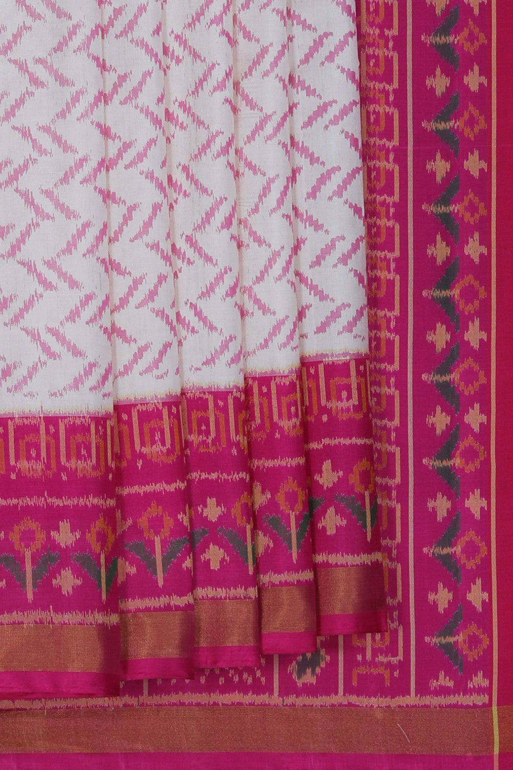 Image of Rajkot Silk Off-White Saree