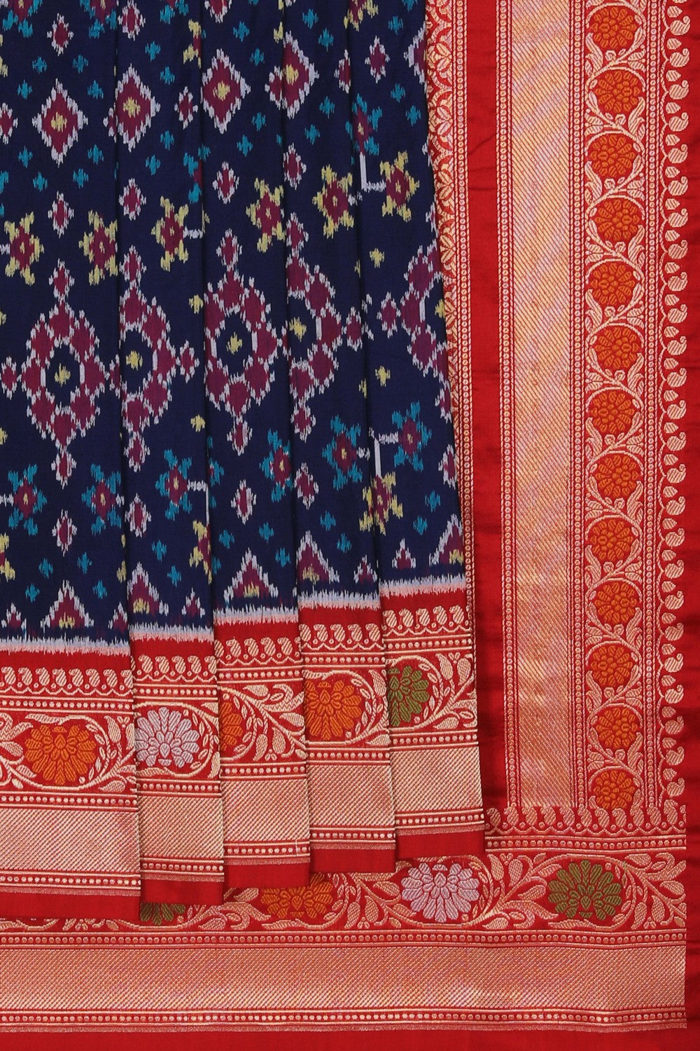 Image of Rajkot Silk Navy Blue Saree