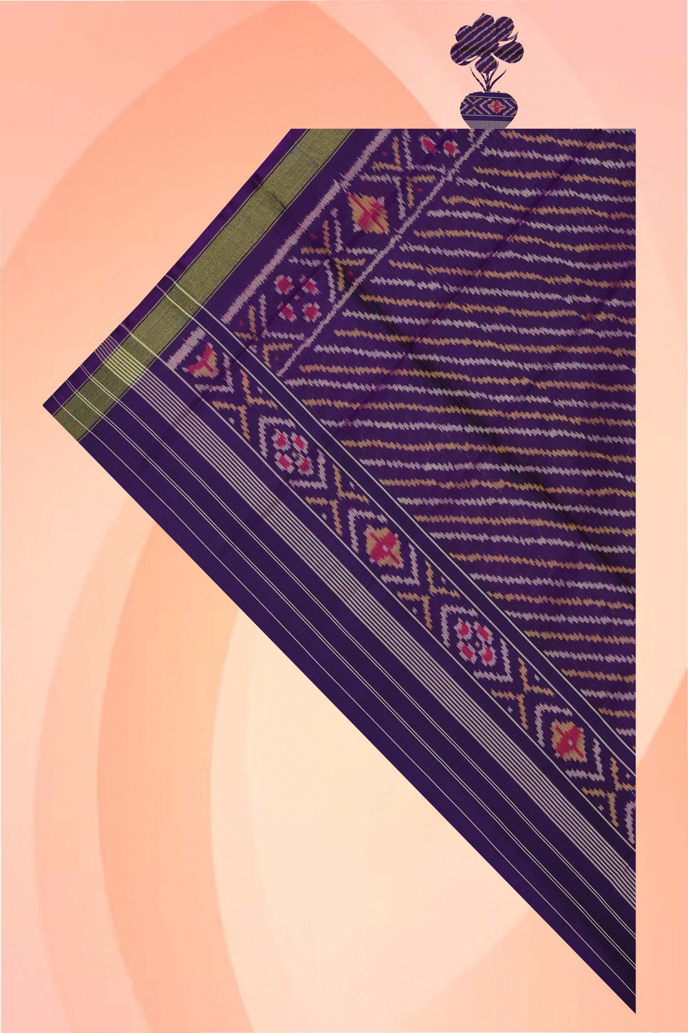 Image of Rajkot Silk Purple Dupatta