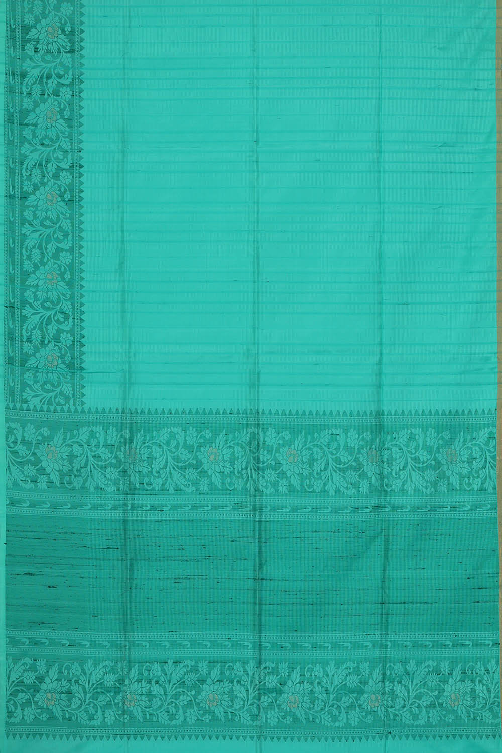 Image of South Silk Aqua Green Saree