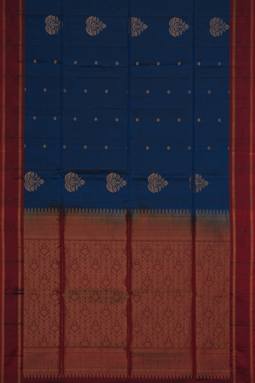 Image of South Silk Blue Saree