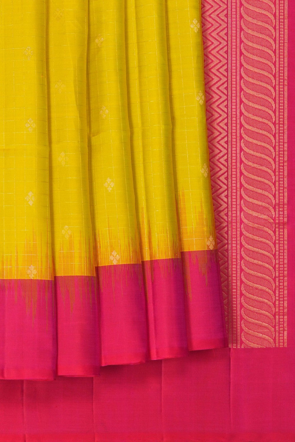 Image of South Silk Yellow Saree