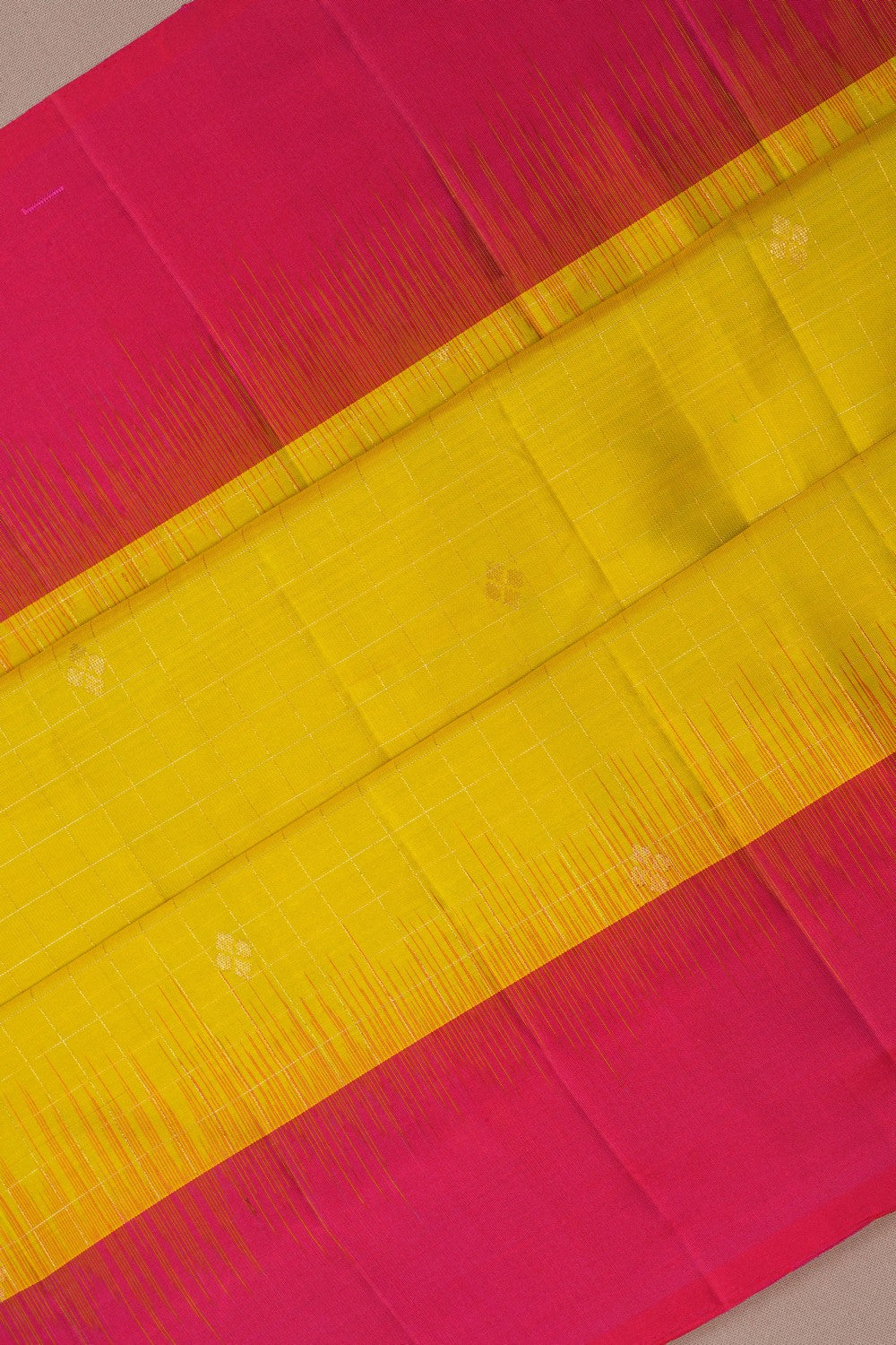 Image of South Silk Yellow Saree